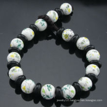 2013 Hot Selling Hand Painted 8mm Porcelain Beads Flower Bracelet SB-0222